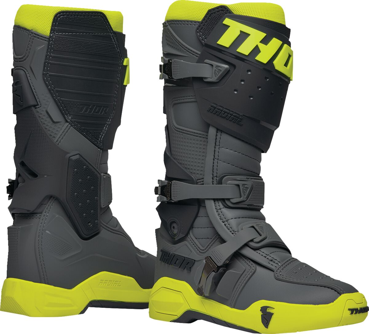 BOOT RADIAL GY/FLO YL 8