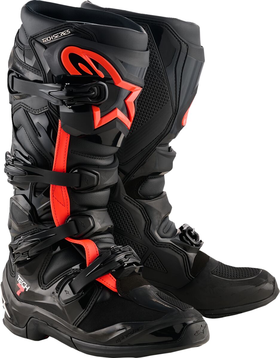 BOOT TECH 7 BLACK/RED FLUO 14