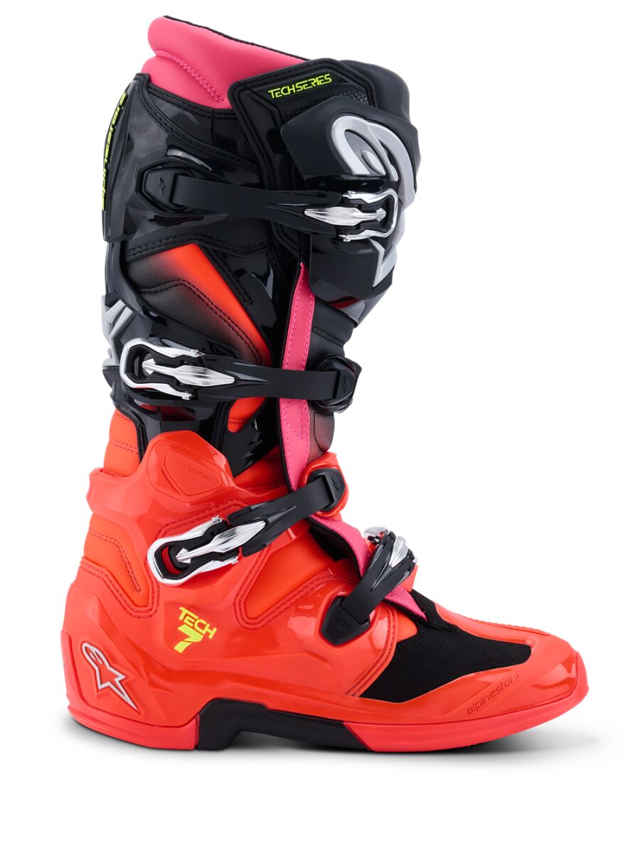 BOOT TECH 7 BLK/RD FLUO/PINK 1