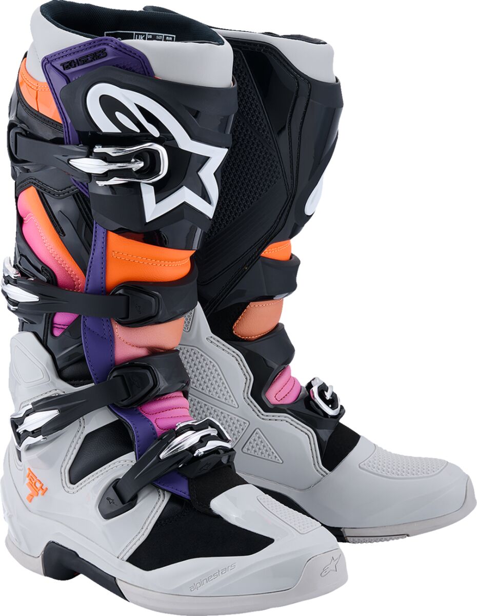 BOOT TECH 7 BLK/LT GY/ORG FL/M
