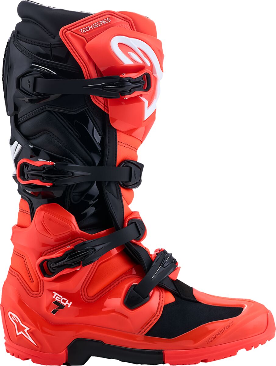 BOOT TECH 7 ENDURO RED FLUO BL
