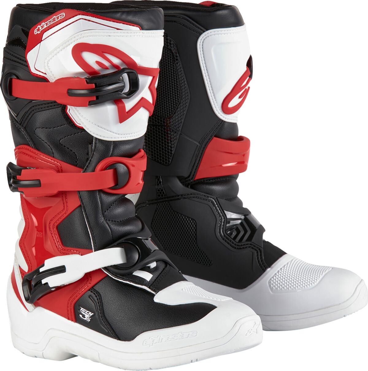 BOOT TECH3S YTH WT/BK/R 5