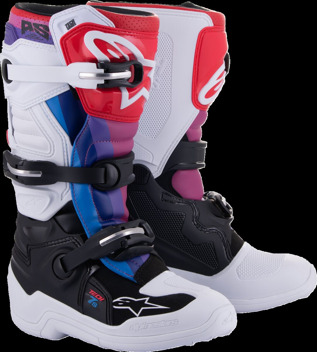 BOOT TECH7S W/B/RAINBOW 5