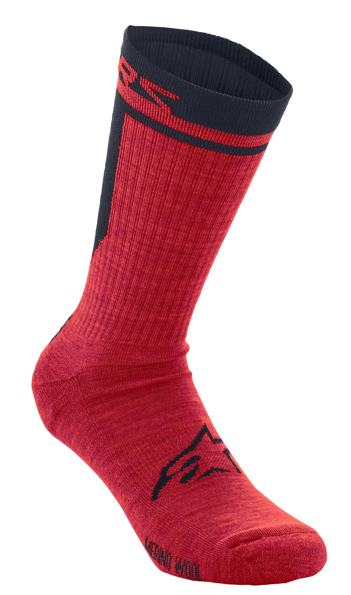 SOCKS MERINO 24 RED/BLACK M