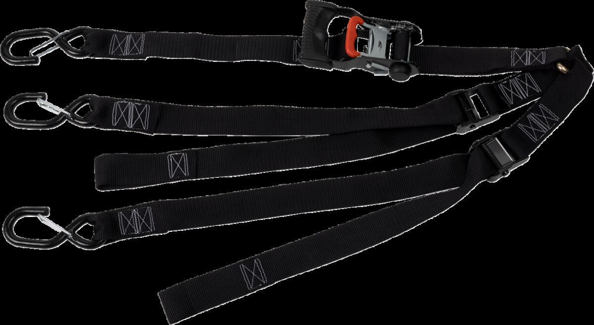 SPARE TIRE Y-STRAPS UTV BLK MS
