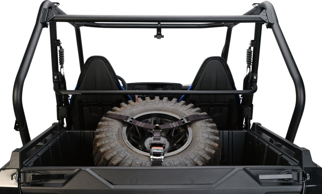 SPARE TIRE Y-STRAPS UTV BLK MS