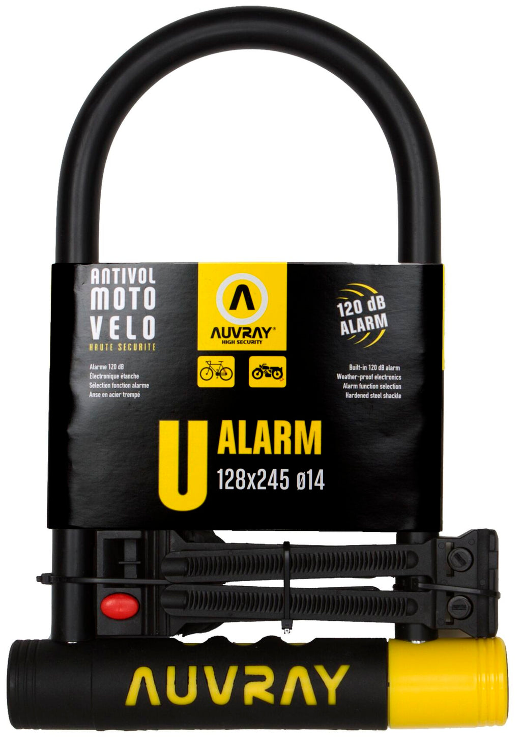 U LOCK ALARM 128X245 DIA14