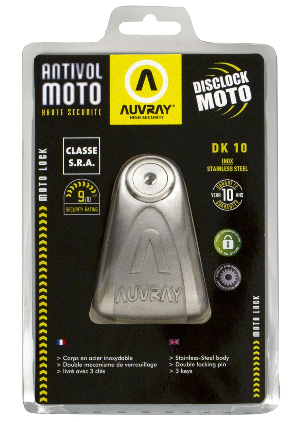 BLOCK DISC LOCK DK-10 SRA INOX