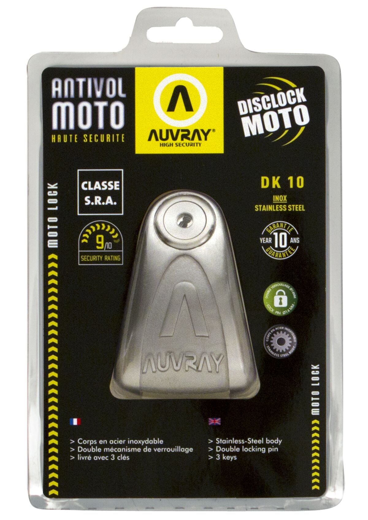 BLOCK DISC LOCK DK-10 SRA INOX