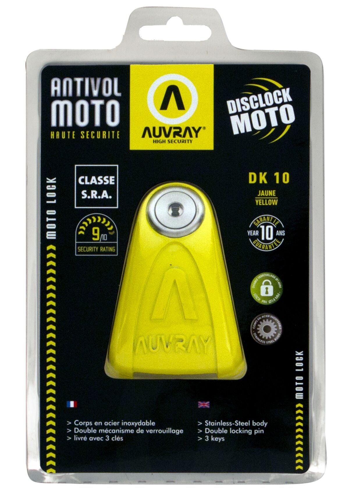 BLOCK DISC LOCK DK-10 SRA YELL