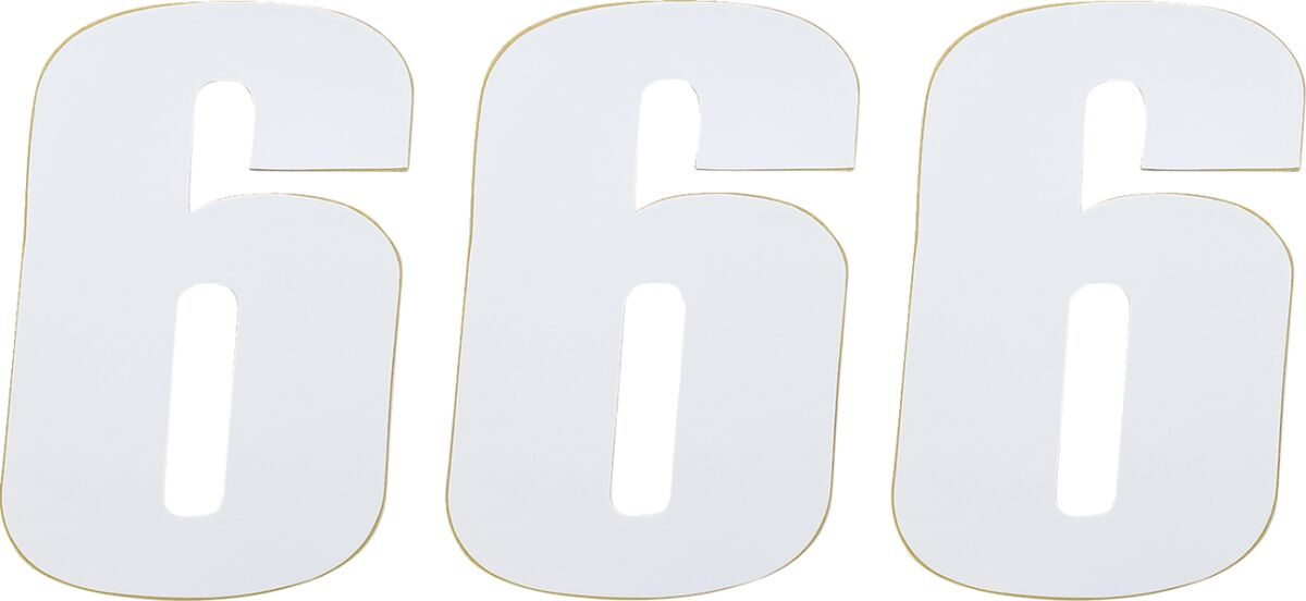 NUMBER MSE #6 4.5 WHITE