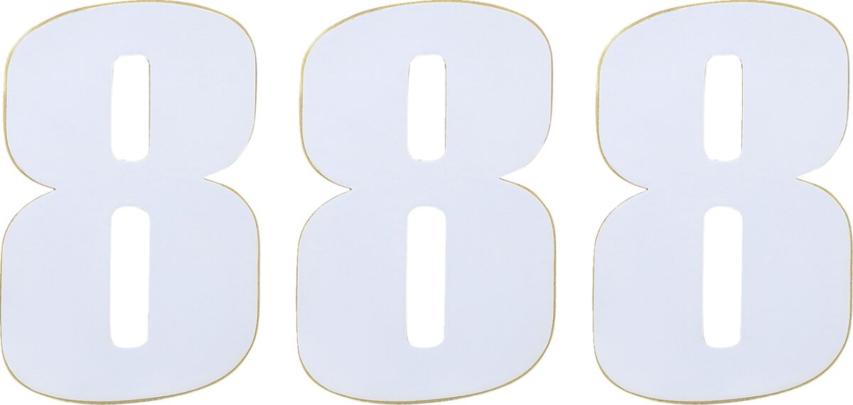 NUMBER MSE #8 4.5 WHITE