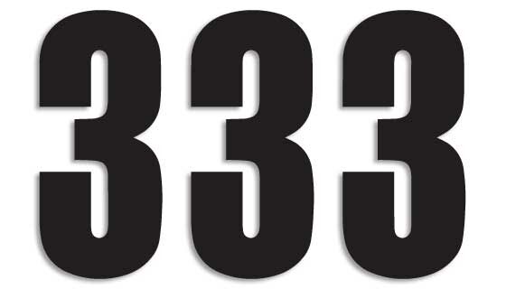 NUMBER #3 13X7CM BK