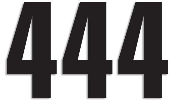 NUMBER #4 13X7CM BK