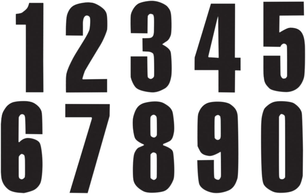 NUMBER #6 13X7CM BK