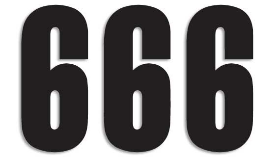 NUMBER #6 13X7CM BK