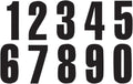 NUMBER #7 13X7CM BK