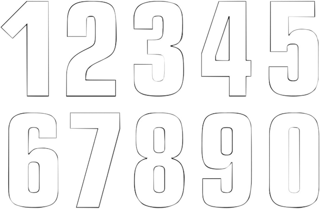 NUMBER #0 16X7.5CM WH