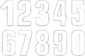 NUMBER #1 16X7.5CM WH