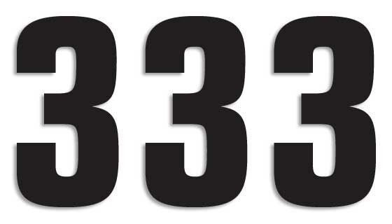 NUMBER #3 16X7.5CM BK