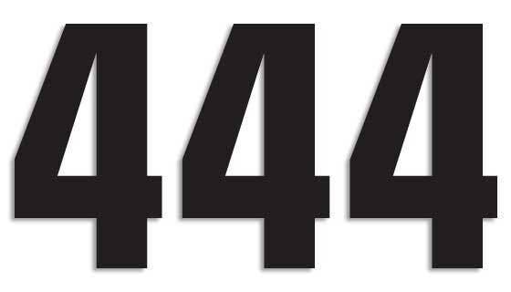 NUMBER #4 16X7.5CM BK