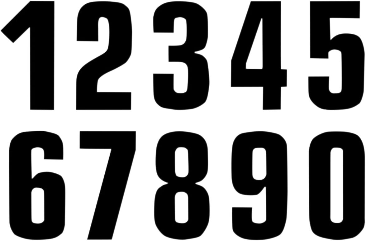 NUMBER #5 16X7.5CM BK