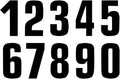 NUMBER #6 16X7.5CM BK