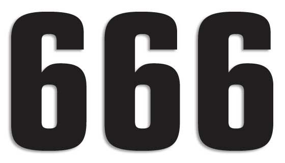 NUMBER #6 16X7.5CM BK