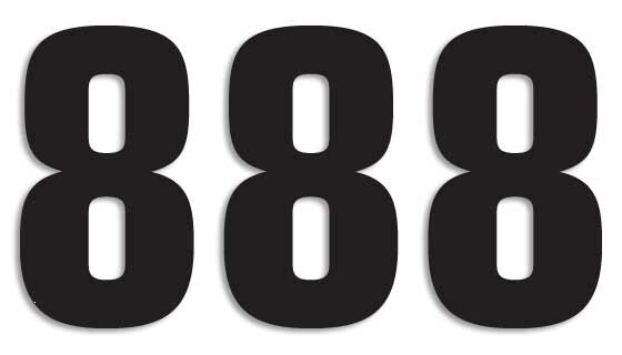NUMBER #8 16X7.5CM BK