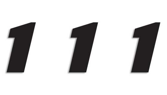 NUMBER #1 16x20CM BK