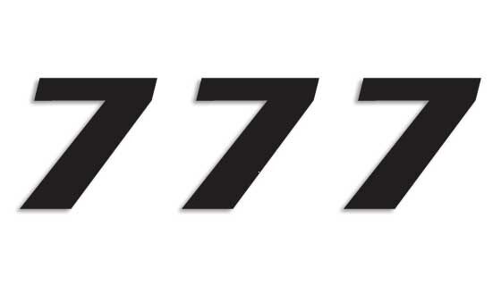 NUMBER #7 16x20CM BK