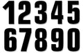 NUMBERS #0-9 16X7CM BK