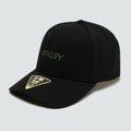 OAKLY CAP STRETCH METALIC HAT, BLK, L/XL