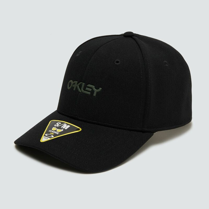 OAKLY CAP STRETCH METALIC HAT, BLK, L/XL