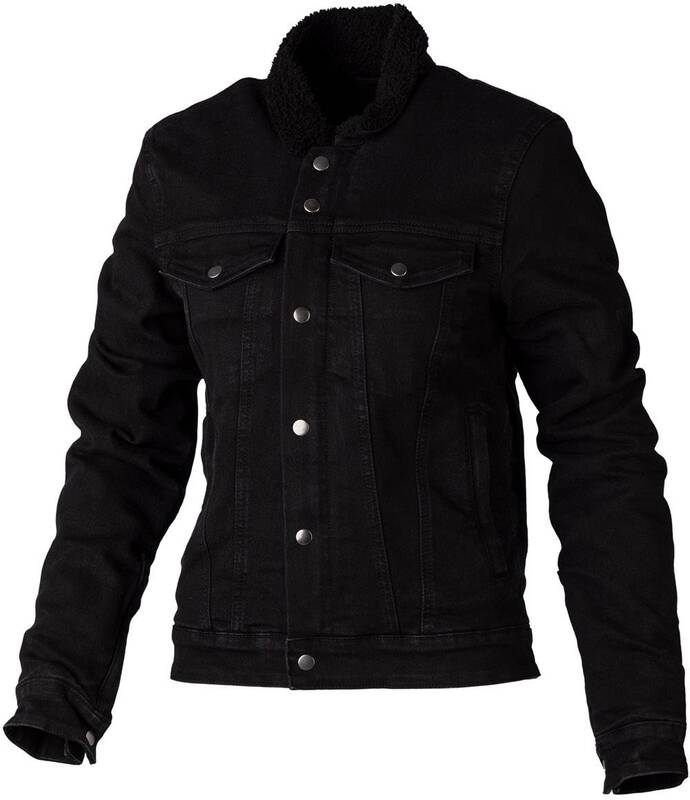 RST JACKT KEV SHERPA DENIM TXT, BLK, 48