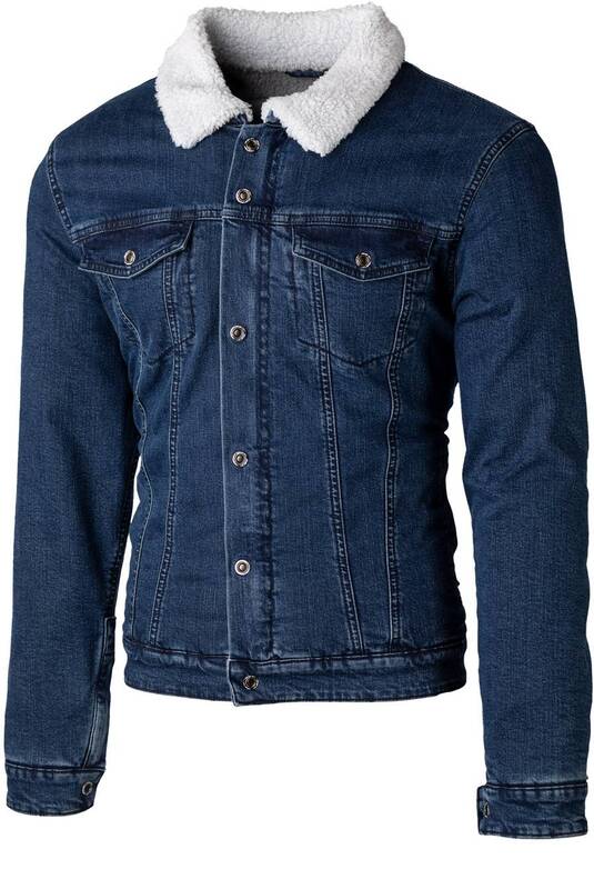 RST JACKT KEV SHERPA DENIM TXT, BLU, 46