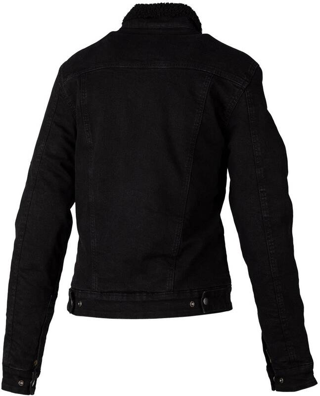 RST JACKT KEV SHERPA TXT LDY, BLK, 18