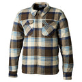 RST SHIRT BRUSHED TXT MEN CE, BRN, 44