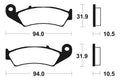 TECNI BRAKE PADS MA123 ORGANIC