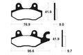 TECNI BRAKE PADS MA133 ORGANIC