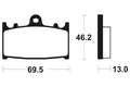 TECNI BRAKE PADS MA289 ORGANIC