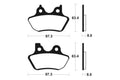 TECNI BRAKE PADS MA326 ORGANIC
