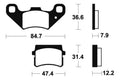 TECNI BRAKE PADS MA355 ORGANIC