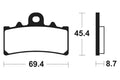 TECNI BRAKE PADS MA377 ORGANIC