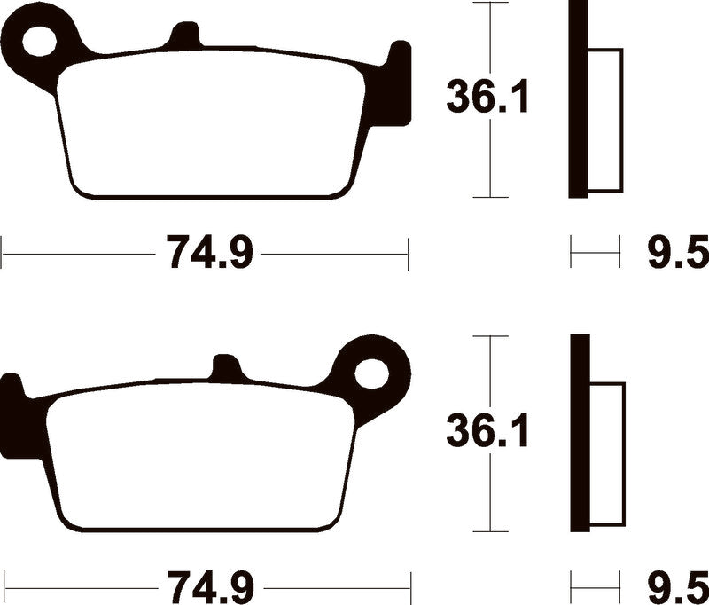 TECNI BRAKE PADS ME104 ORGANIC