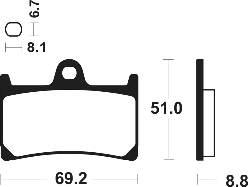 TECNI BRAKE PADS ME134 ORGANIC