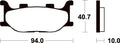 TECNI BRAKE PADS ME191 ORGANIC