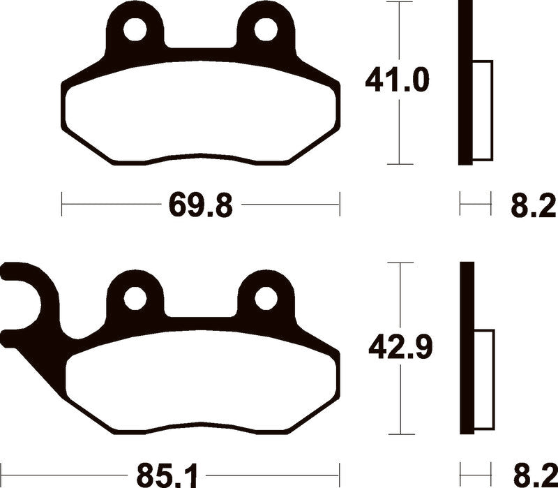 TECNI BRAKE PADS ME208 ORGANIC