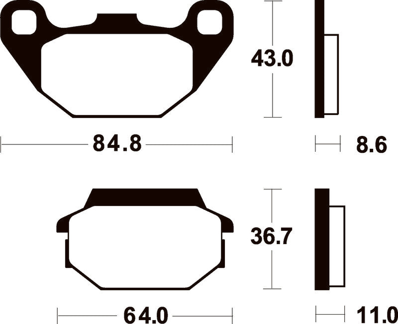 TECNI BRAKE PADS ME249 ORGANIC