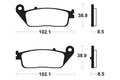 TECNI BRAKE PADS ME383 ORGANIC